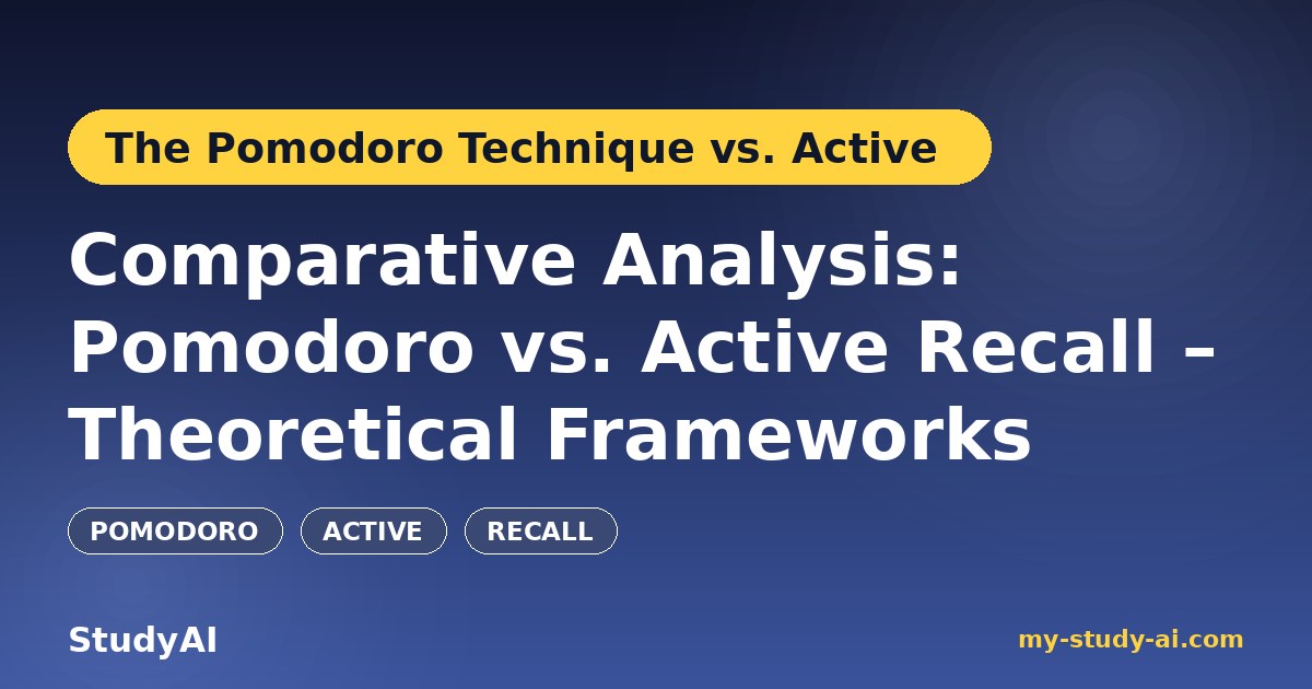 AI video lesson: Comparative Analysis: Pomodoro vs. Active Recall – Theoretical Frameworks