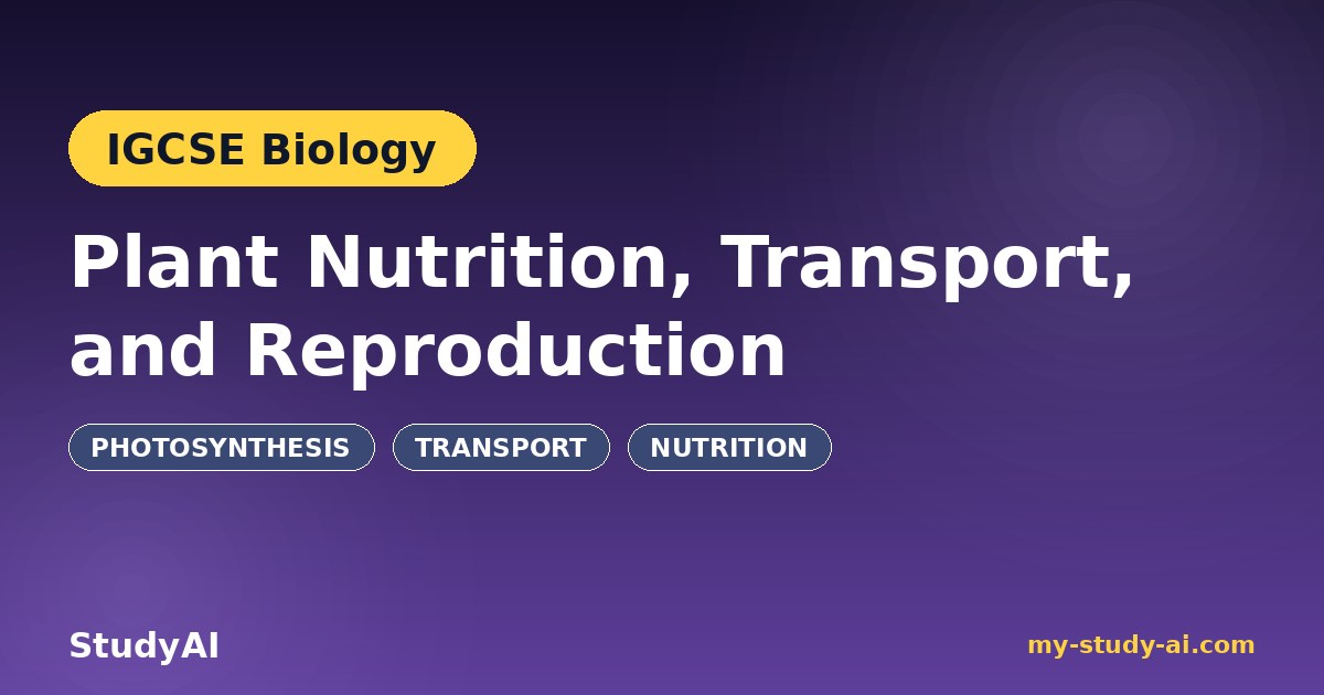AI video lesson: Plant Nutrition, Transport, and Reproduction