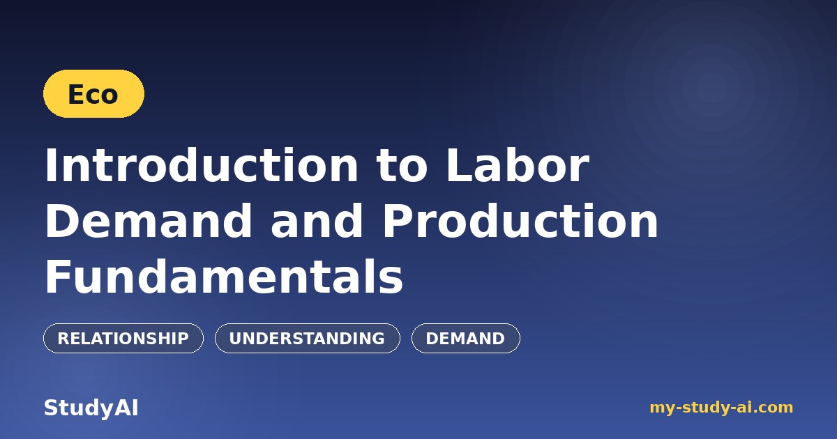 AI video lesson: Introduction to Labor Demand and Production Fundamentals