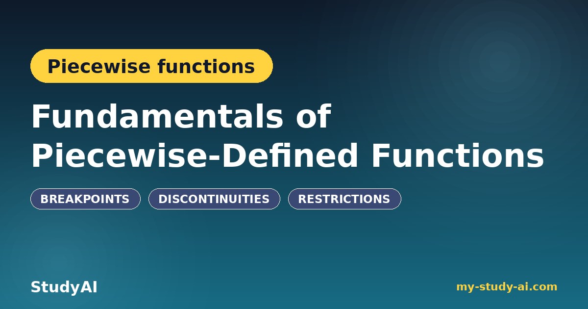 AI video lesson: Fundamentals of Piecewise-Defined Functions